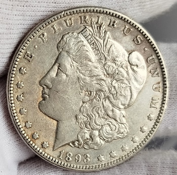 Förenta staterna. Morgan Dollar 1893 KEY DATE!