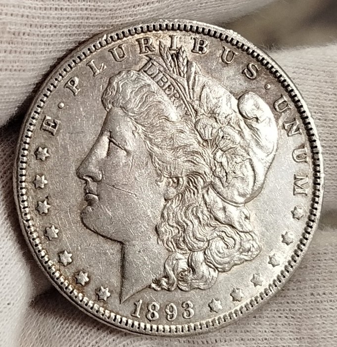 Förenta staterna. Morgan Dollar 1893 KEY DATE!