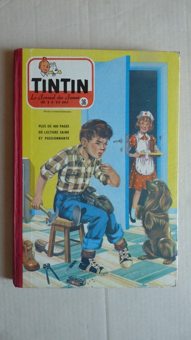 Tintin (magazine) - Recueil N°36 + supplément "Que pensent vos enfants ?" - 1 Album - Første udgave - 1957