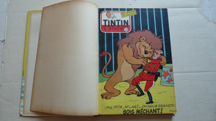 Tintin (magazine) - Recueil N°36 + supplément "Que pensent vos enfants ?" - 1 Album - Første udgave - 1957