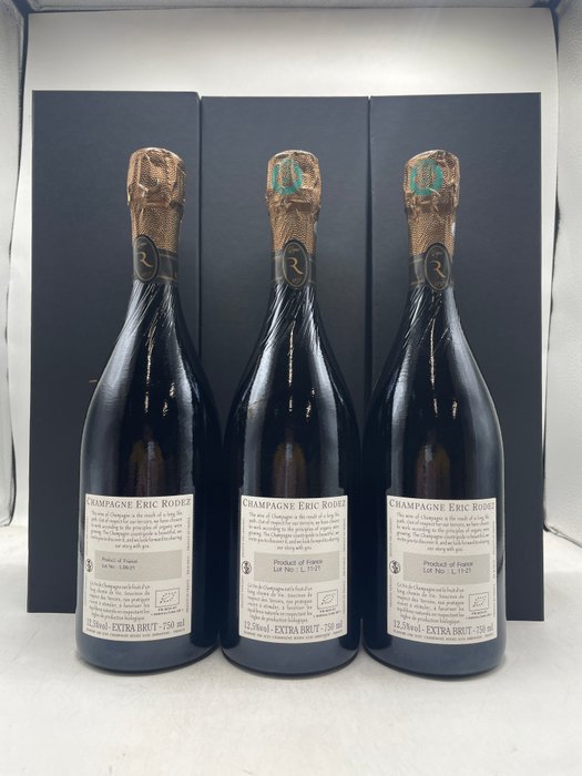 2014 Eric Rodez Les Beurys Vintage - Champagne Blanc de Noirs - 3 Flasker (075 L)