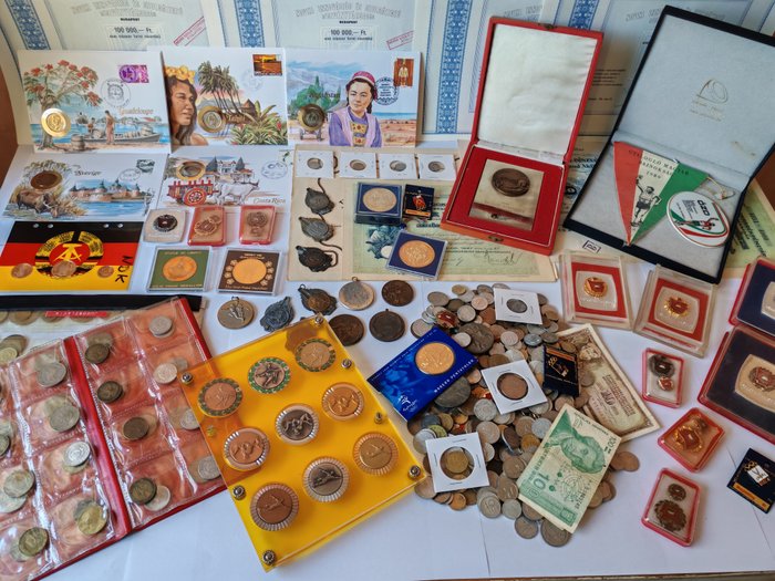 Verden. Collection of Coins/Sets/Banknotes/Letters/Millitary pieces/Pin badges/Etc. More Than 1000 pieces  (Ingen mindstepris)