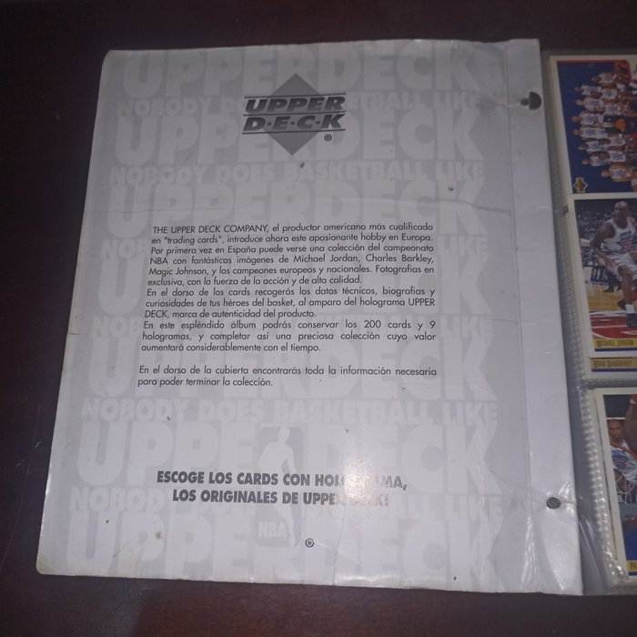 1992/93 Upper Deck NBA Basketball Premiere Euro Edition - 1 Complete Album - Næsten så god som ny (NM)