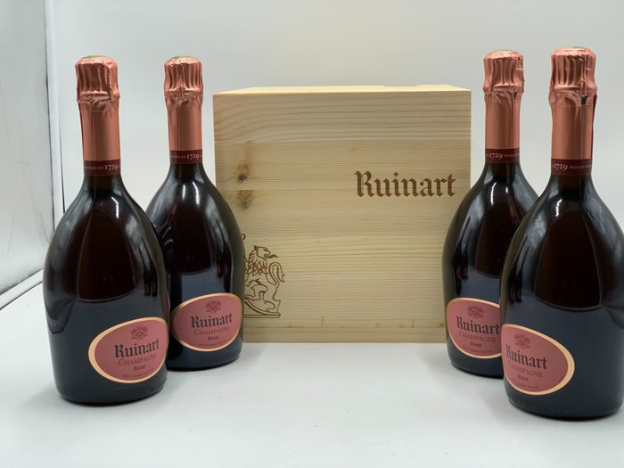 Ruinart Caisse Cave - Champagne Rosé - 4 Flasker (075 L)