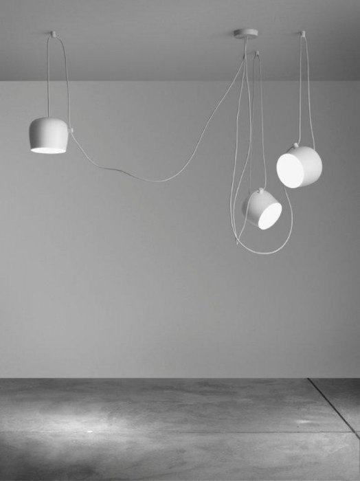 Flos - Ronan and Erwan Bouroullec - Hængende lampe - AIM tredobbelt - Aluminium, policarbonat diffusor - F0090009