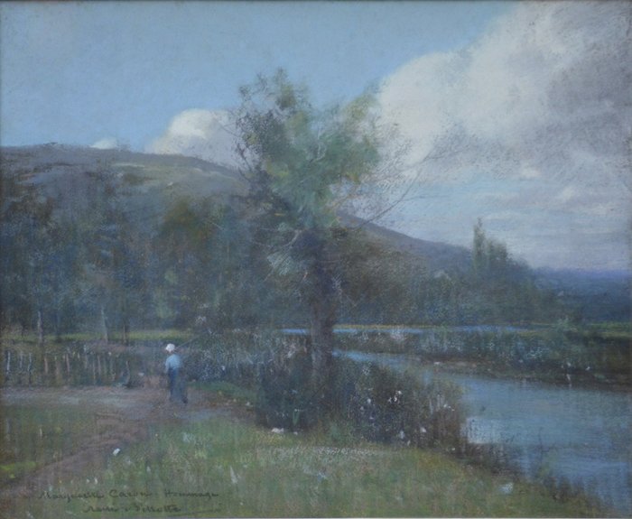 René Billotte (1846-1915) - Paysage bord de rivière