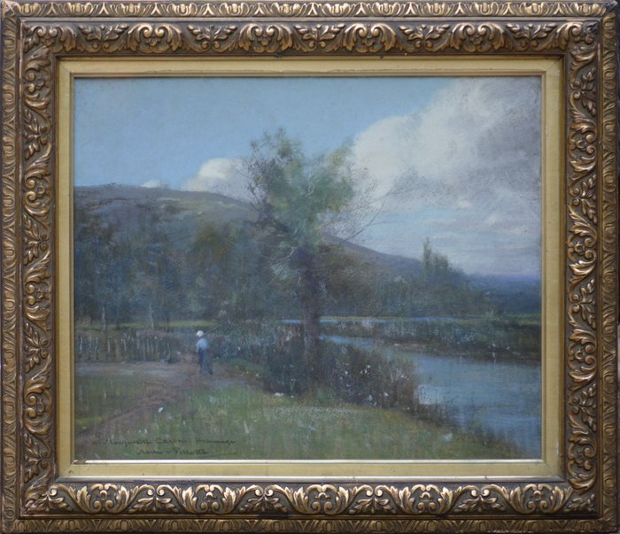 René Billotte (1846-1915) - Paysage bord de rivière