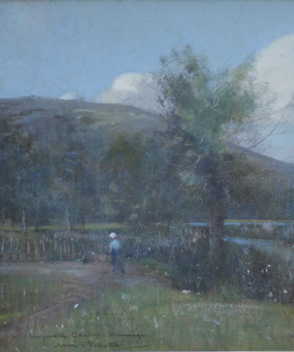 René Billotte (1846-1915) - Paysage bord de rivière