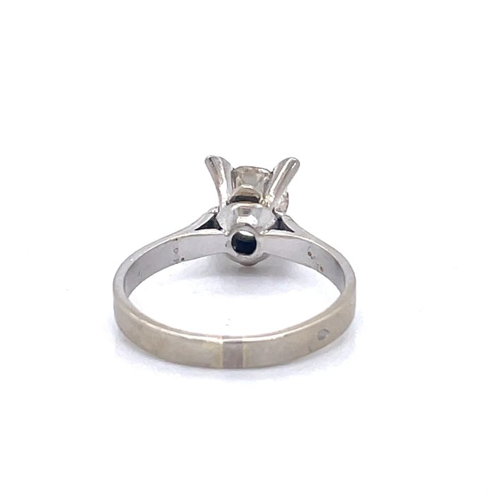 Ring - 18 kraat Hvidguld Diamant (Natur)