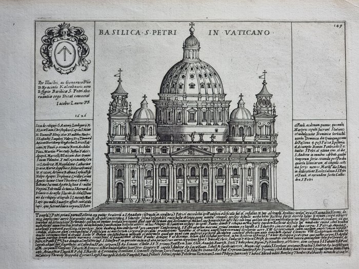 Giovanni Giacomo De Rossi (1627-1691) - Giacomo Lauro (prima del 1650) - Lot. of 2: Basilica S. Petri - Pyramis Aut Sepulchrum C. Cestii - Antiquae urbis splendor Roma