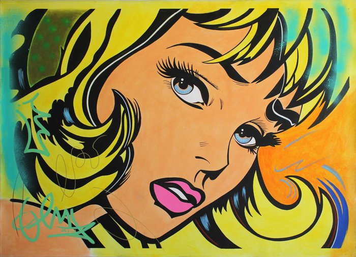 Rafael Vicente - Blonde Wonder Woman in Graffiti with Sexy Look - XXL