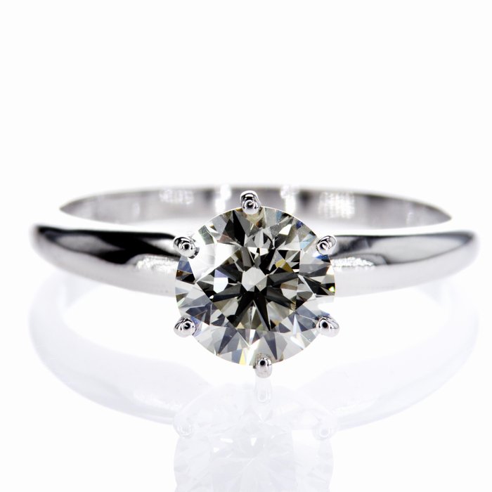 Ingen mindstepris - Forlovelsesring - 14 karat Hvidguld -  115ct tw Diamant (Natur)