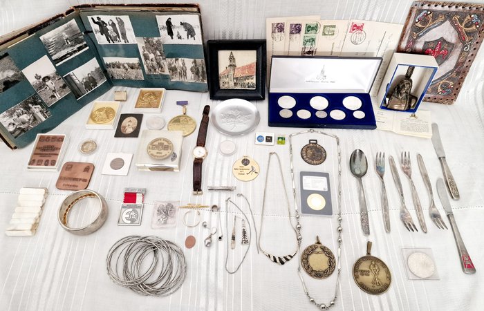 Europa. Big LOT for collectors, 1880s - 1990s incl. Silvercoins  Medals  (Ingen mindstepris)