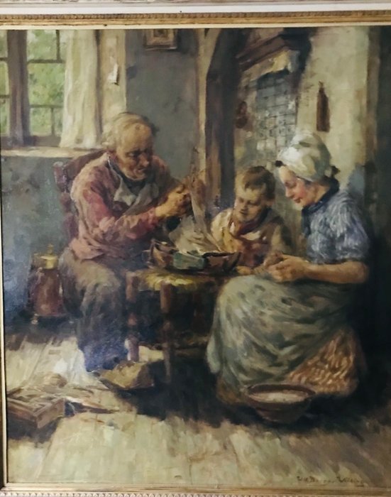 Wilhelm Heinrich Burger-Willing (1882-1966) - Arme Landfamilie um 1920