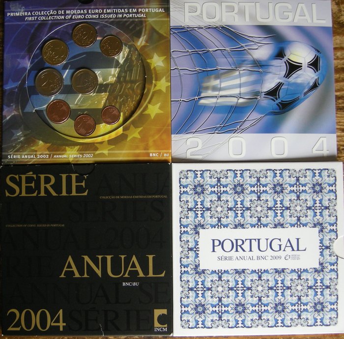 Portugal Year Set (FDC) 2002/2004/2004/2009 (4 verschillende) BU  (Ingen mindstepris)