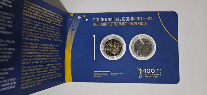 Slovakiet. 2 Euro 2024 "Košice International Marathon"  (Ingen mindstepris)