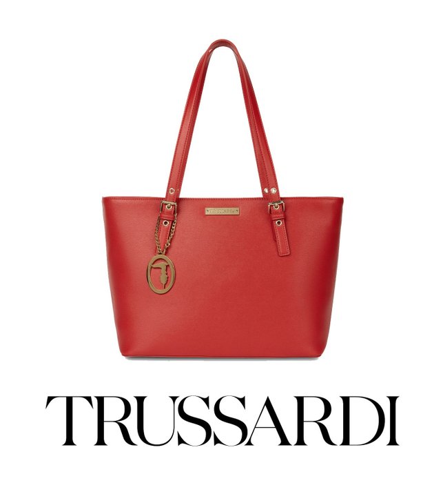 Trussardi - Metal Plate Medium Hot Sauce - Håndtaske