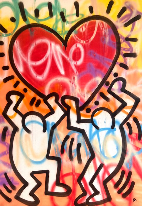 Gunnar Zyl (1988) - Heart/ Keith Haring  Zyl