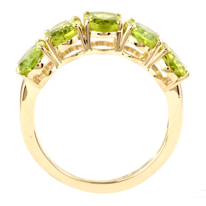 Ingen mindstepris - Ring - 14 karat Gulguld -  3.44ct. tw. Peridot