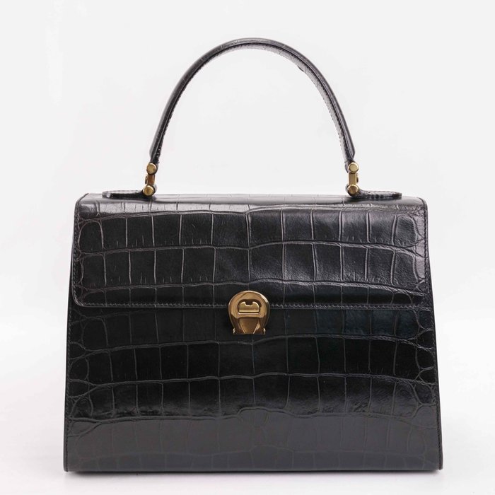 Aigner - AIGNER Crocodile embossed Leather 2 way - Skuldertaske