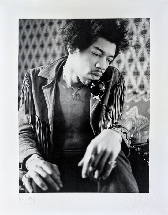 Eric Hayes - Jimi Hendrix, London Flat 1969. Fine Art Print #51/75