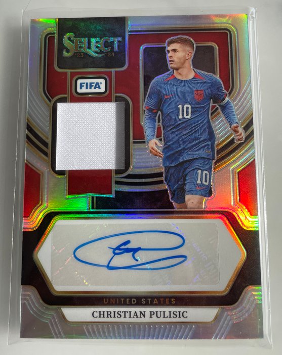 2023/24 Panini Select FIFA Christian Pulisic #AM-CP Autograph Memorabilia - 1 Card - Næsten så god som ny (NM)