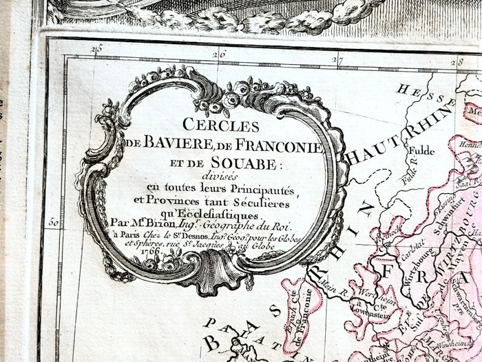 Tyskland - Suisse, Bavière, München; Louis Charles Desnos - Cercle de Bavière, de Franconie et de Souabe - 1761-1780