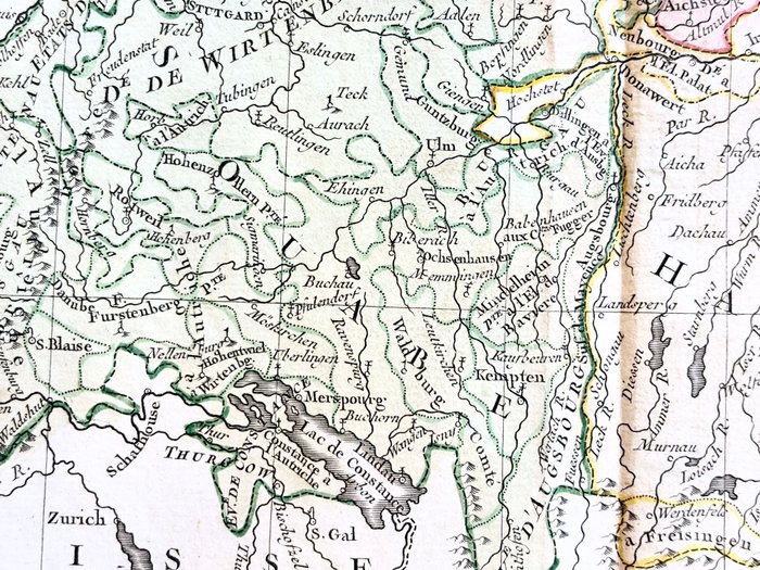 Tyskland - Suisse, Bavière, München; Louis Charles Desnos - Cercle de Bavière, de Franconie et de Souabe - 1761-1780