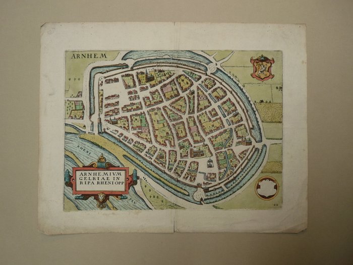 Holland - Arnhem; Lodovico Guicciardini / W. Blaeu - Arnhemium Gelriae in ripa Rheni opp - 1601-1620