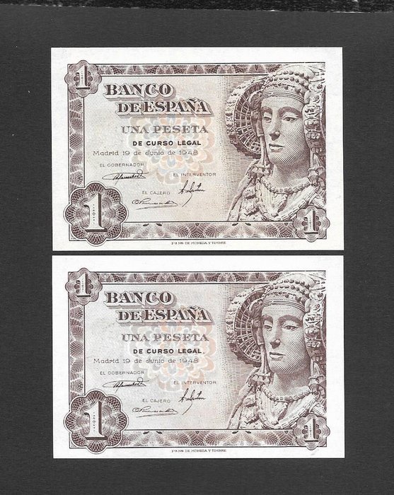 Spanien. - 12 Banknotes - Various Dates - consecutive included  (Ingen mindstepris)