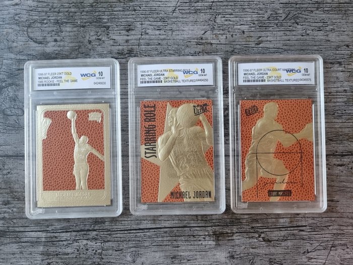 1996/97 - Fleer - Ultra  23KT Gold - Michael Jordan - 3 Graded card - WCG 10