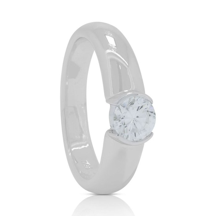 Ring - 18 kraat Hvidguld -  0.43ct. tw. Diamant (Natur)