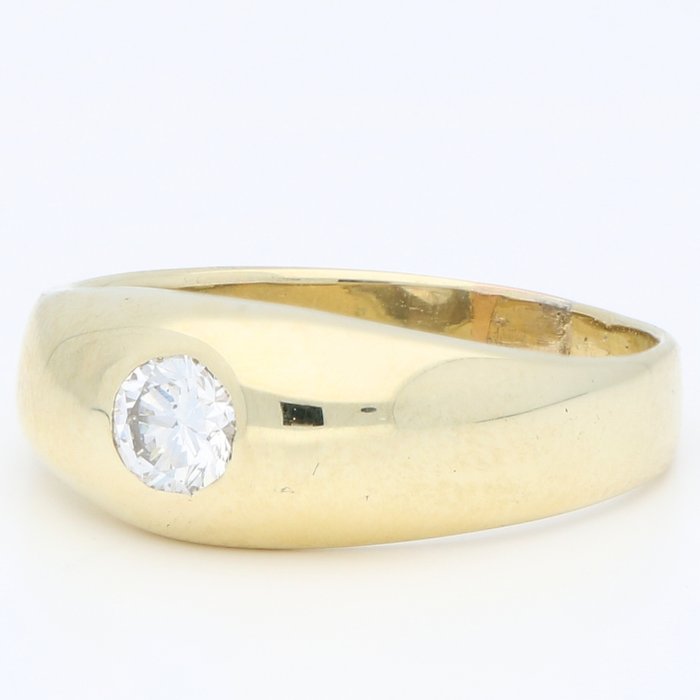 Ingen mindstepris - Ring - 14 karat Gulguld Diamant (Natur)  - Pinky ring