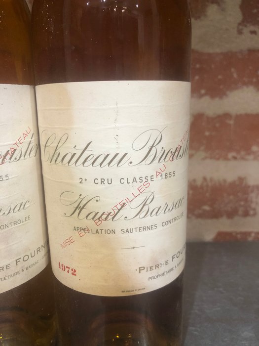 1972 Château Broustet - Barsac, Sauternes 2ème Grand Cru Classé - 2 Flasker (0,75 L)