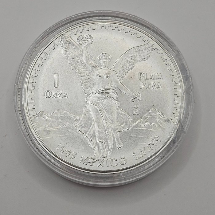 Mexico. 1 Onza 1993 Libertad, 1 Oz (.999)  (Ingen mindstepris)