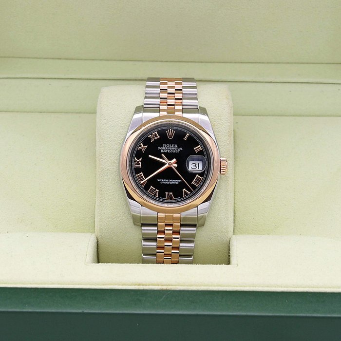 Rolex - Datejust - Black Roman Dial - 116201 - Unisex - 2000-2010