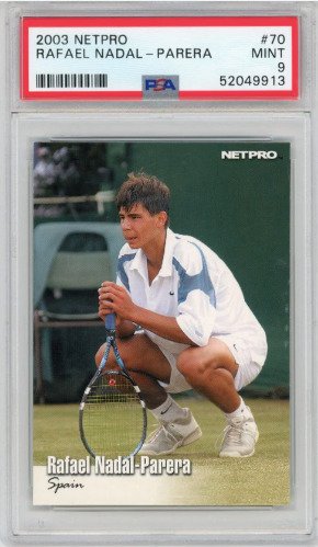 2003 Netpro International Series - Rafael Nadal #70 - Rookie Card PSA 9 - 1 Graded card