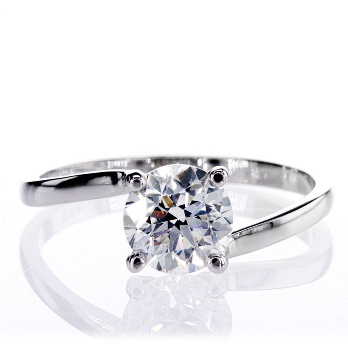 Ingen mindstepris - Forlovelsesring - 14 karat Hvidguld -  1.46ct. tw. Diamant (Natur)