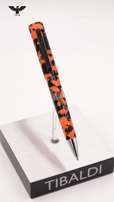 Tibaldi - Perfecta Vinyl Orange  Black - Kuglepen