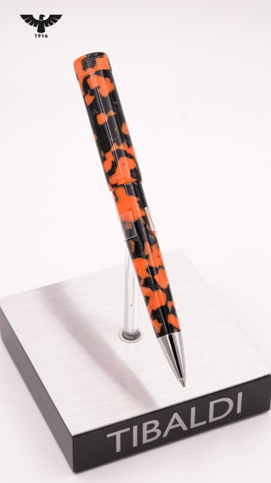 Tibaldi - Perfecta Vinyl Orange  Black - Kuglepen