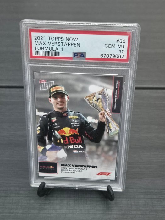 2021 Topps Now F1 Max Verstappen #80 PSA 10 Graded card