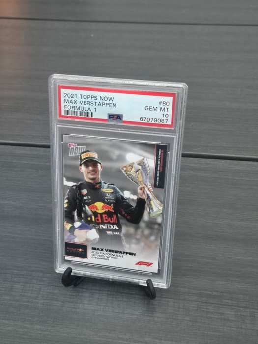 2021 Topps Now F1 Max Verstappen #80 PSA 10 Graded card