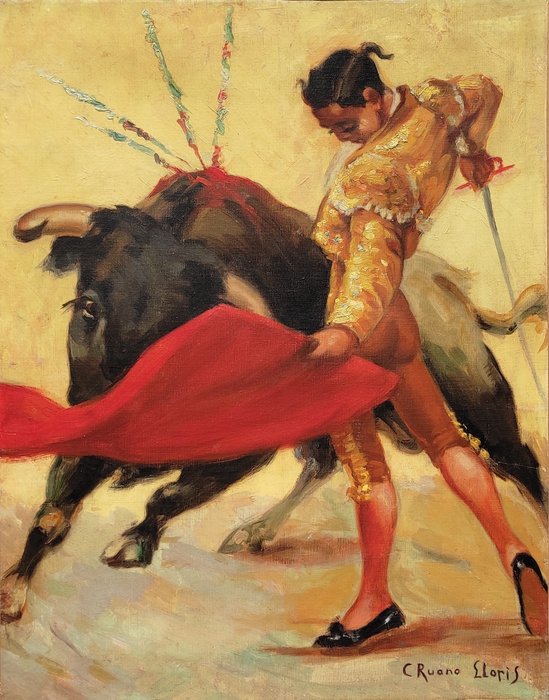 Carlos Ruano Llopis (1878-1950) - Scène de corrida