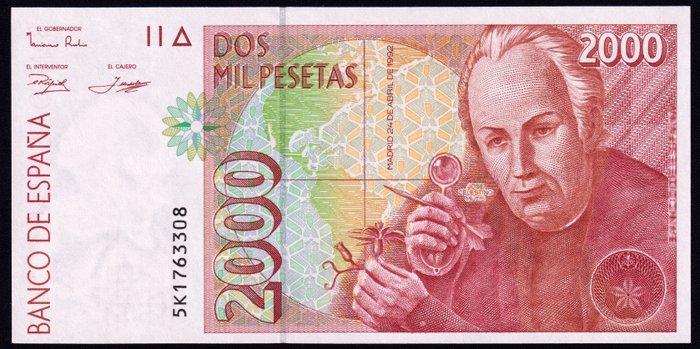 Spanien. - 5 banknotes - various dates  (Ingen mindstepris)