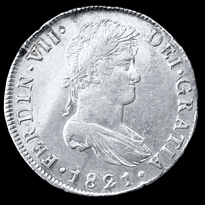 Spanien. Fernando VII (1813-1833). 8 Reales - 1821 - Guatemala M - (R298)