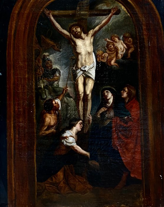 Flemish school (XVII) - Crucifixión