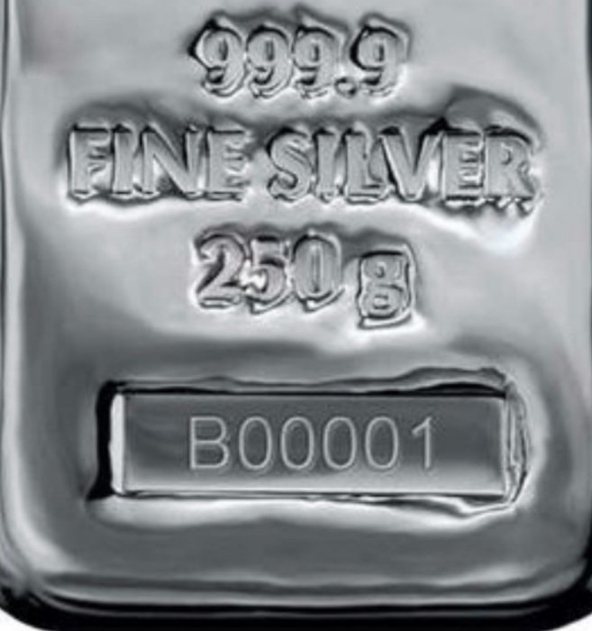 250 gram - Sølv 999 - Europeanmint - Forseglet  Med certifikat  (Ingen mindstepris)