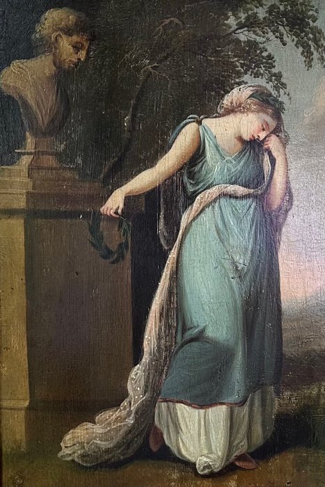 Richard Westall RA (1765-1836), Circle of - Classical female figure in mourning pose