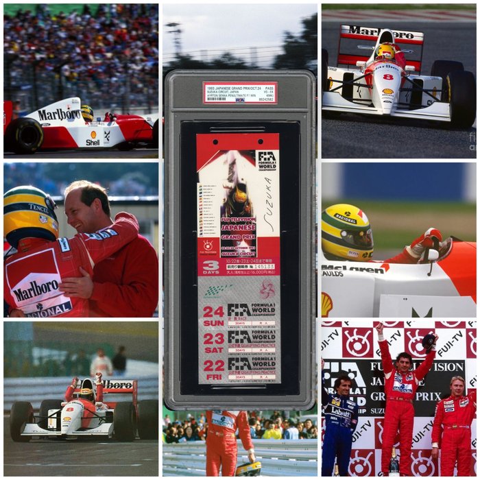 1993 Japanese Grand Prix October 22-24 Suzuka Circuit Ayrton Senna Penultimate F1 Win PSA 4 - 1 Graded card