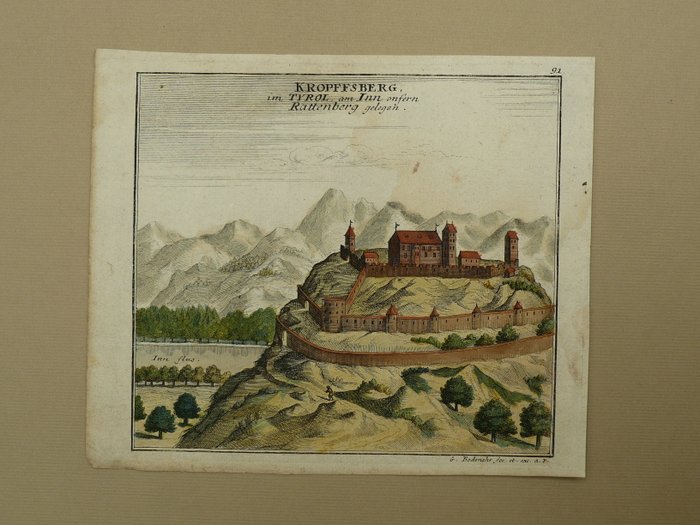 Europa - Østrig / Tirol / Kropfberg; G Bodenehr - Kropffsberg im Tyrol am Inn onfern Rattenberg gelegen - 1681-1700